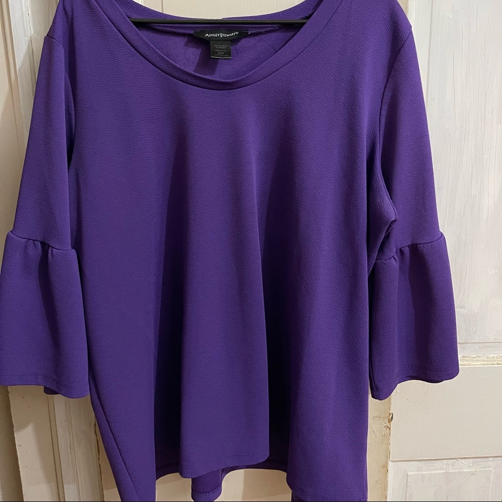 Purple top from Ashley Stewart great for the office